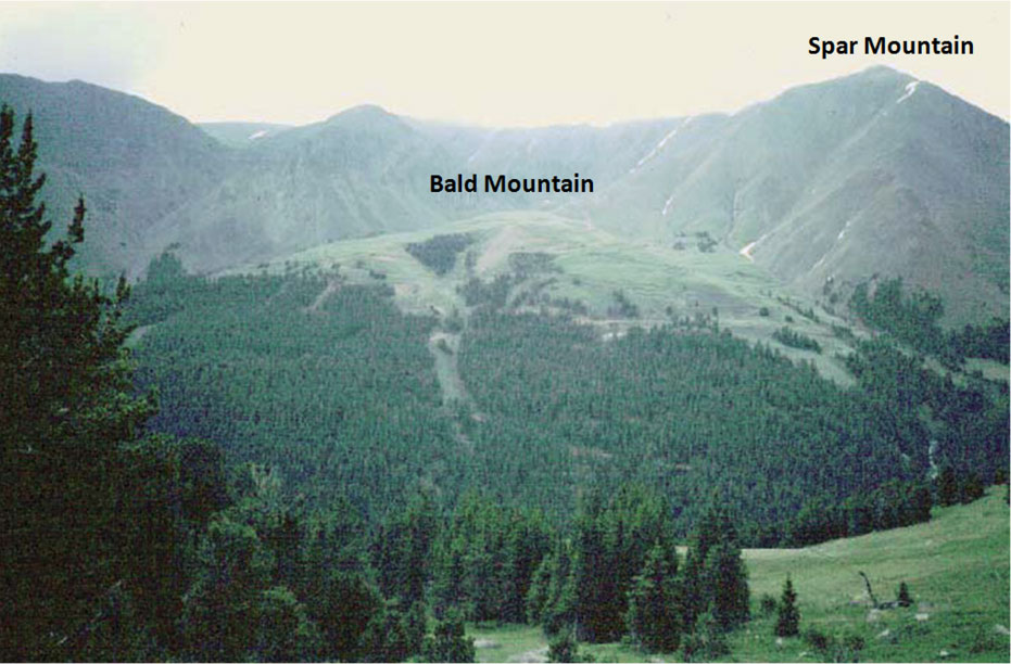 Picture proposed site of Bald Mountain open pit mine, Kirwin, Park County, Wyoming