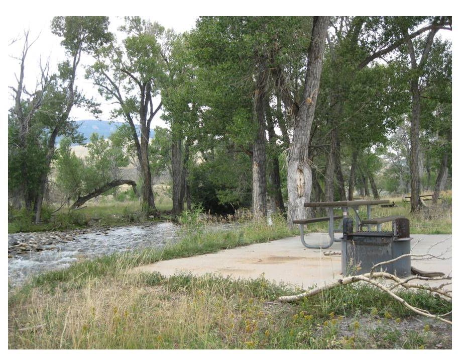 Picture of campground on South Fork of Owl Creek, Anchor Reservoir, Hot Springs County, Wyoming