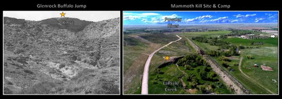 Pictures of Glenrock Buffalo Jump and La Prele Mammoth Kill Site and Camp, Converse County, Wyoming