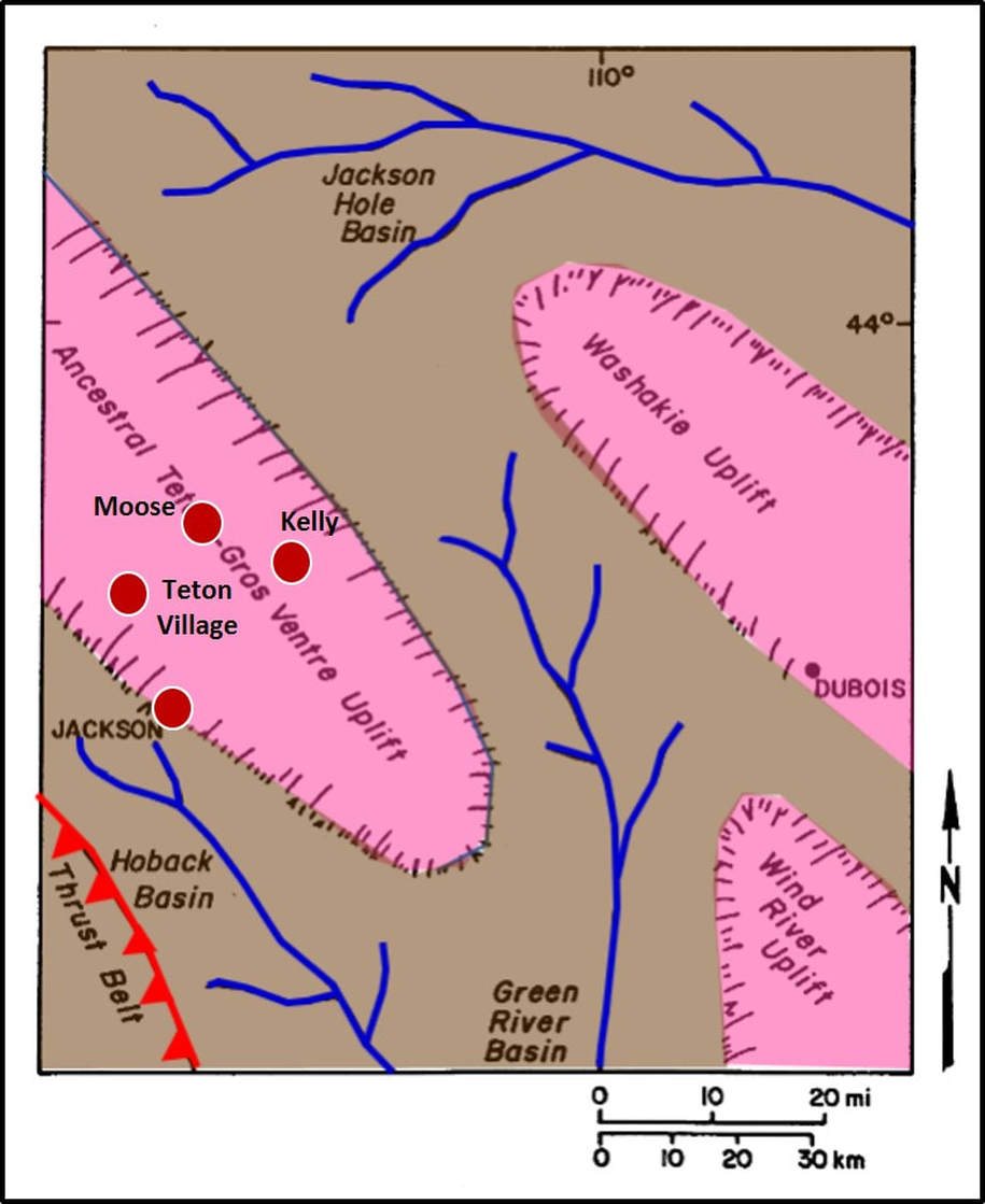Geologic map of ancestral Gros Ventre Range, Wyoming