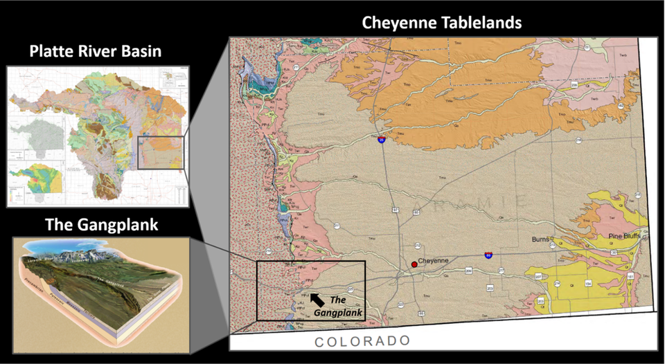 Geologic map of the Gangplank and Cheyenne Tablelands region, southeast Wyoming