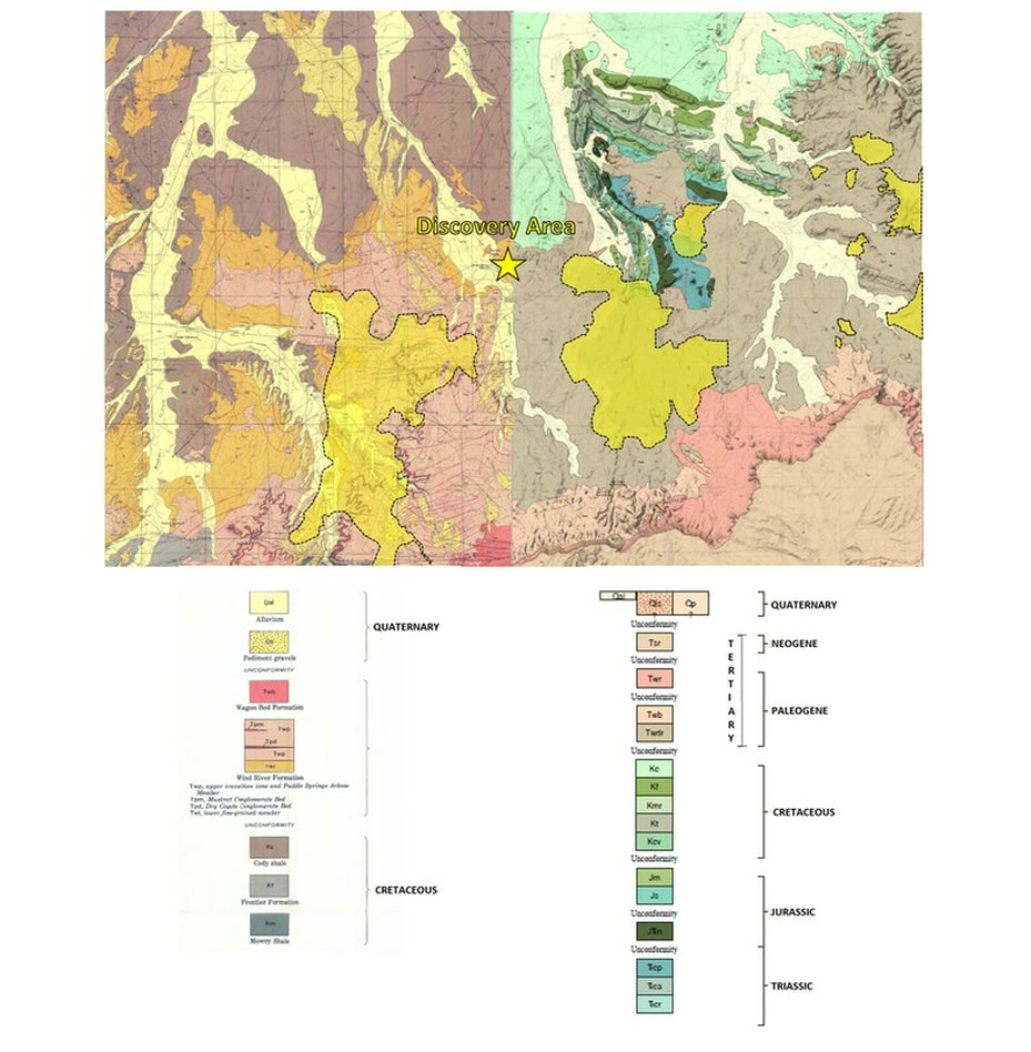 Geologic map of Gas Hills area, Wyoming