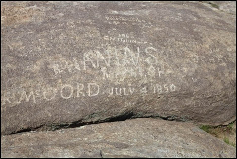 Inscriptions at Independence Rock, Natrona County, Wyoming