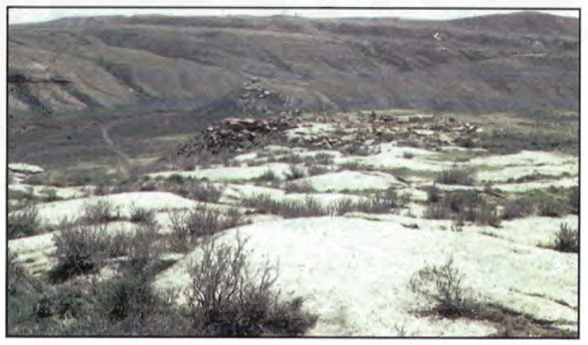 Picture of Rawlins Mesaverde Sandstone outcrop and quarry, Carbon County, Wyoming