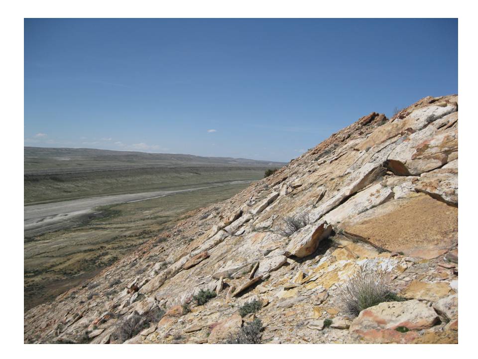 Picture Cretaceous Greybull Sandstone channel Sheep Mountain Wyoming