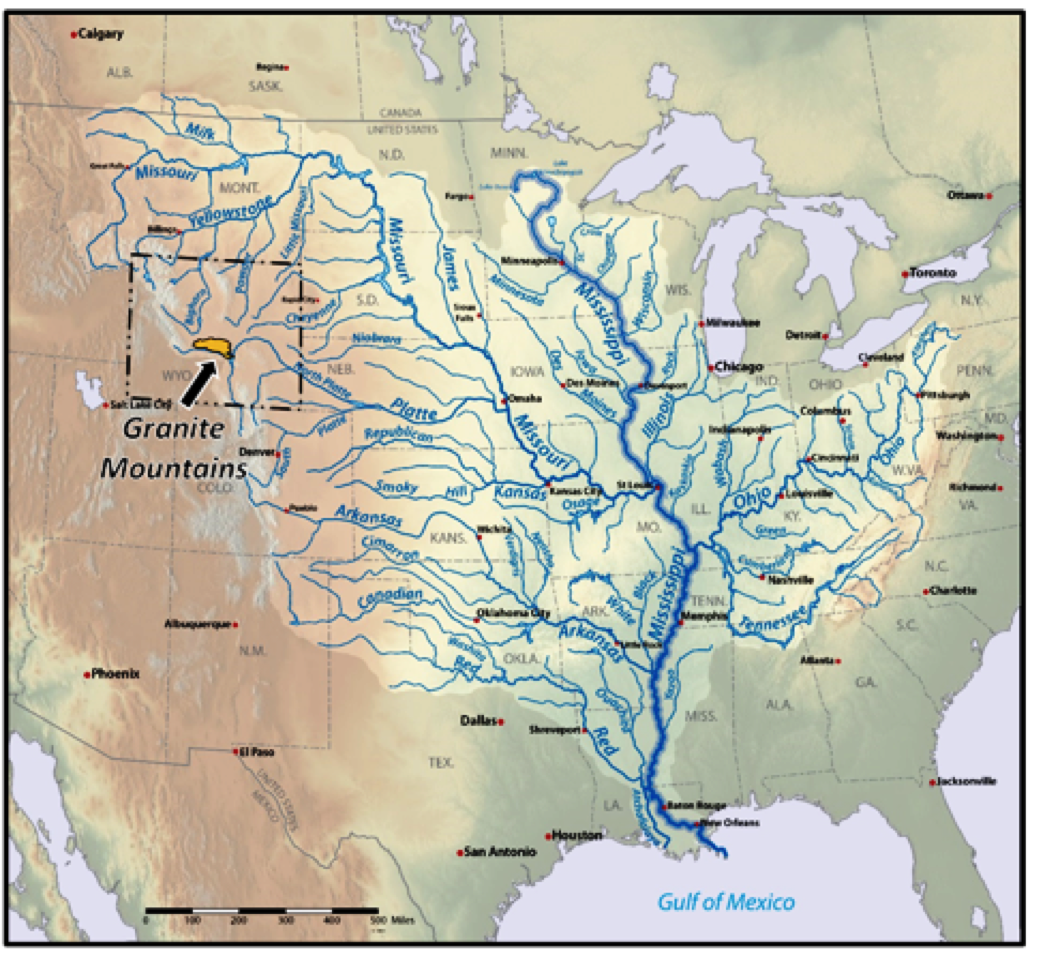 Map of Mississippi River Basin