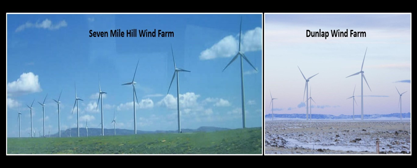 Pictures of Seven Mile and Dunlap Wind Farms, Medicine Bow, Wyoming