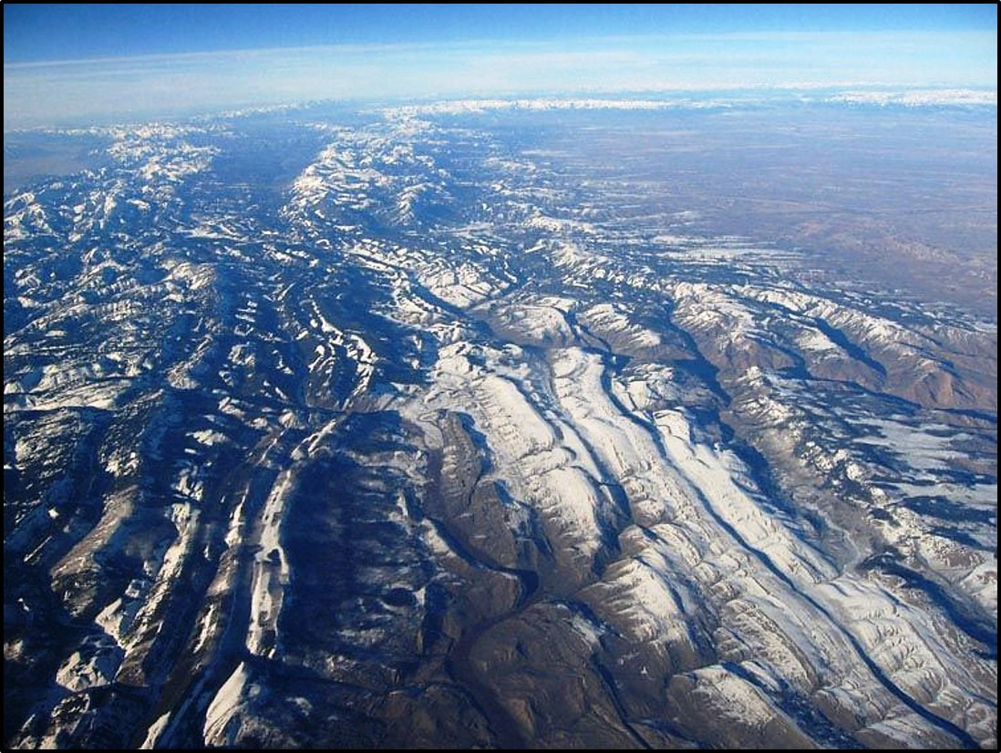 Aerial picture of Wyoming Thrust Belt