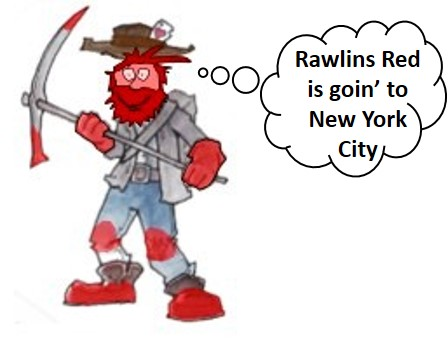 Cartoon of Rawlins Red Miner