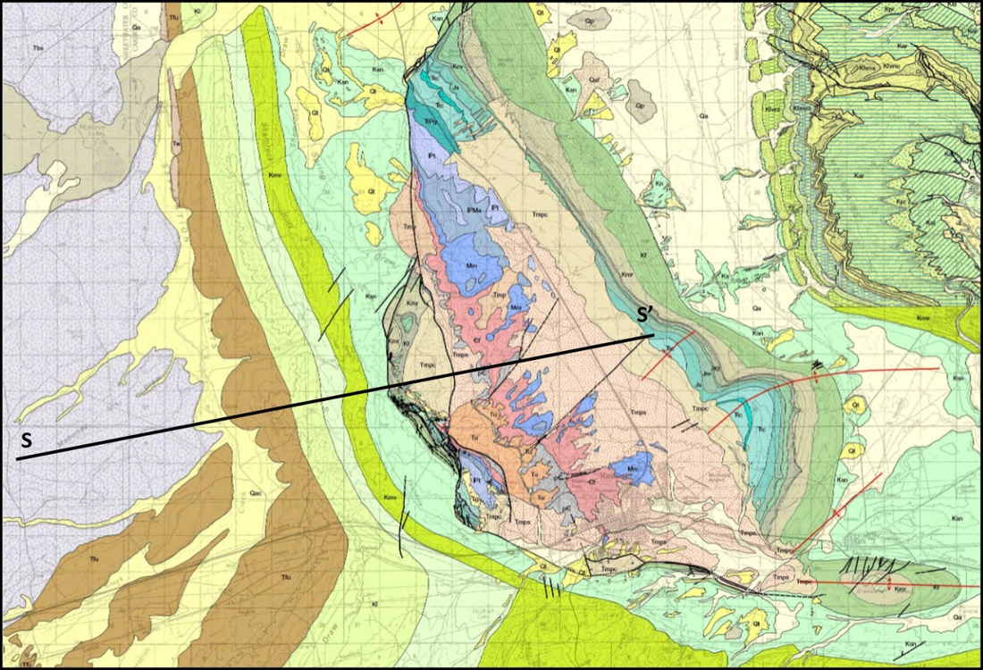 Geologic map of Rawlins Uplift, Carbon County, Wyoming