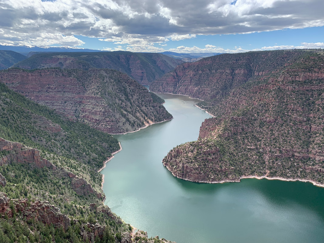 Picture of Flaming Gorge Reservoir and Hades Pass Formation from Red Canyon Visitor Center, Utah
