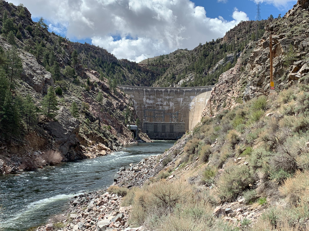 Picture of Pathfinder Dam and North Platte River, Carbon County, Wyoming