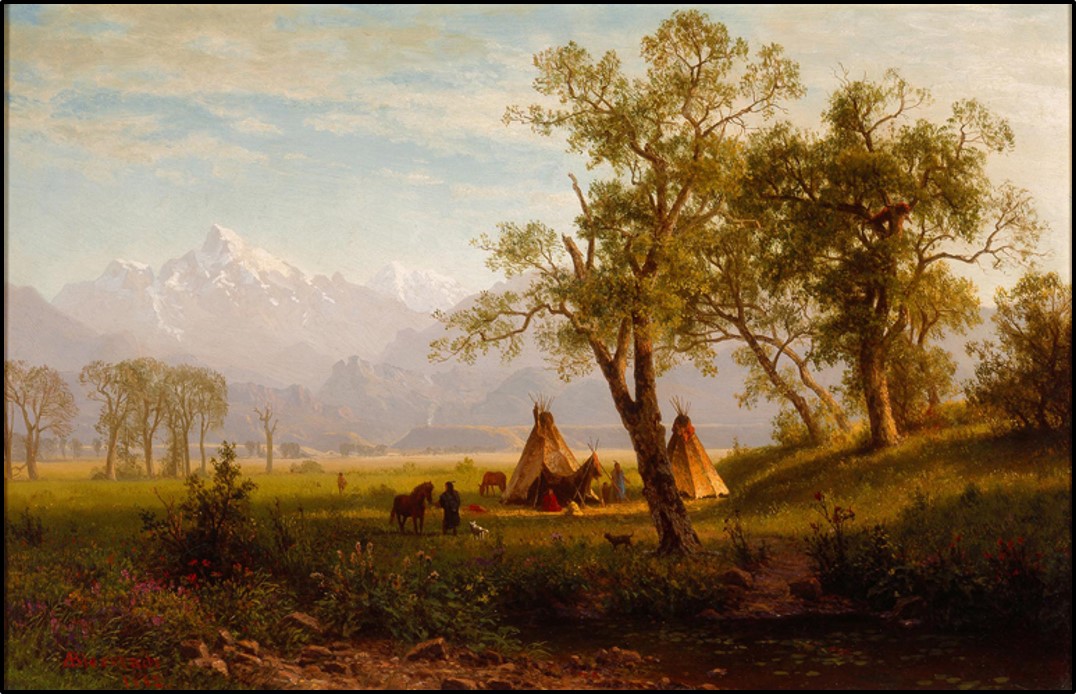 Albert Bierstadt painting, Wind River Mountains, Wyoming