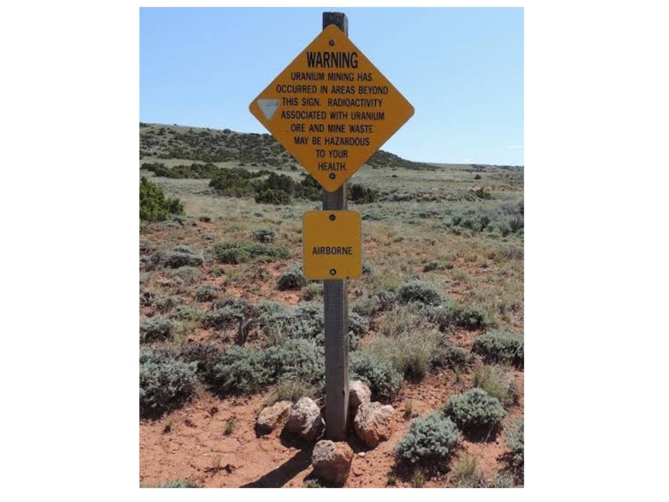 Picture uranium mine warning sign