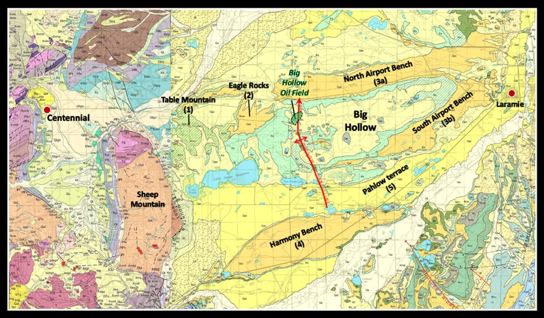 Geologic map of Big Hollow area, Wyoming