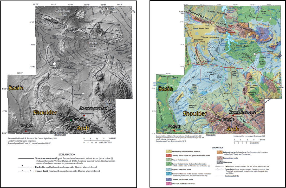 Geology maps of Carbon County, Wyoming