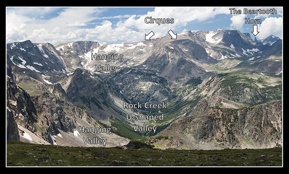 Bears Tooth and glacial features in Beartooth Mountains, Wyoming & Montana
