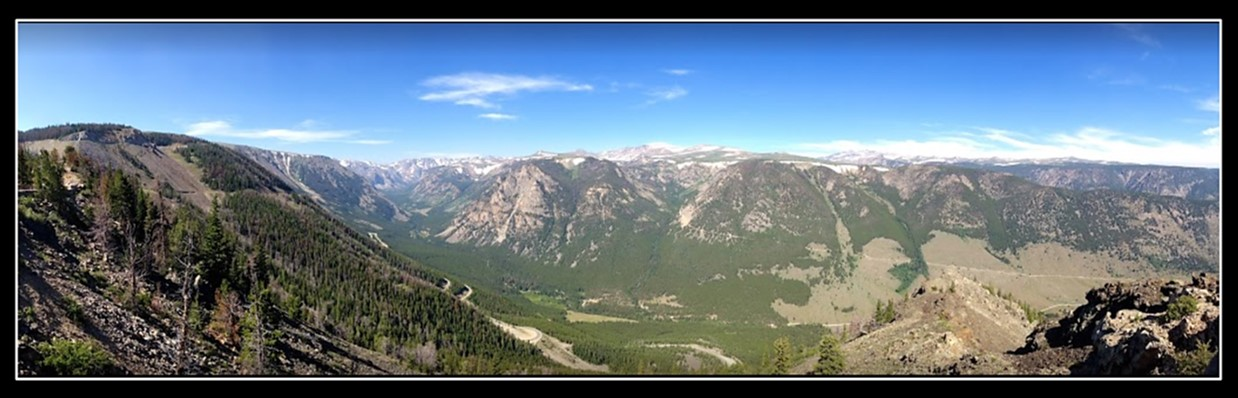 View of Rock Creek from Vista Point on Beartooth Highway, Montana