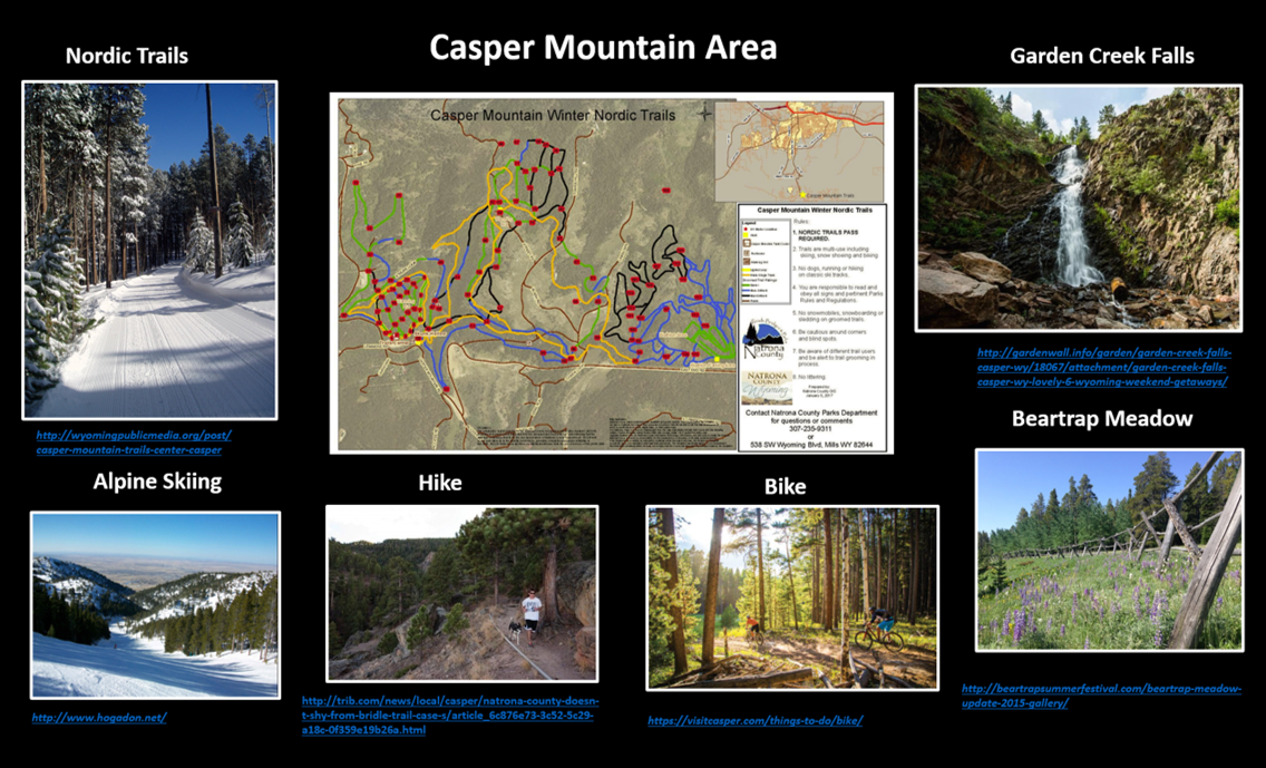 Pictures of  Casper Mountain attractions, Wyoming