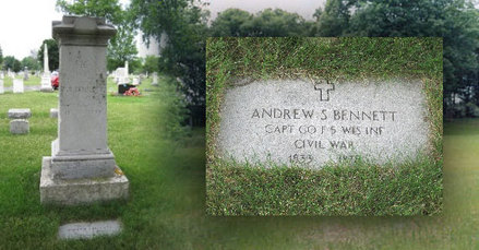 Picture Captain Bennett's grave, Wisconsin