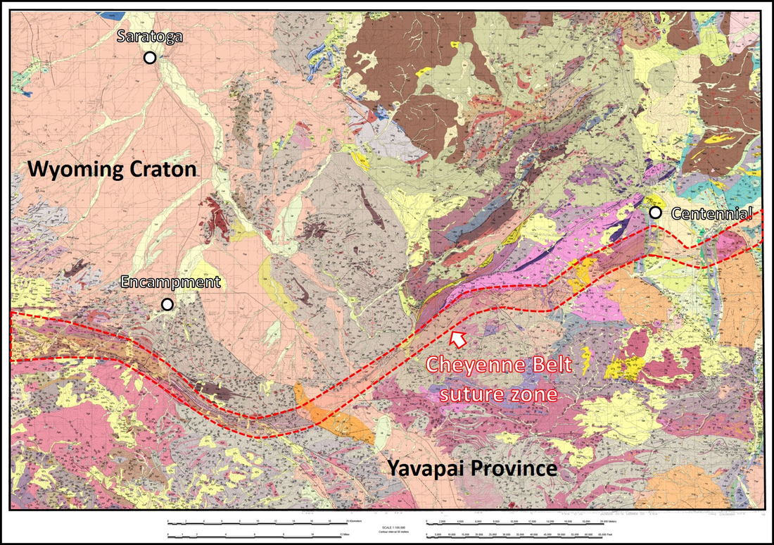 Geologic map of greater Encampment area, Wyoming