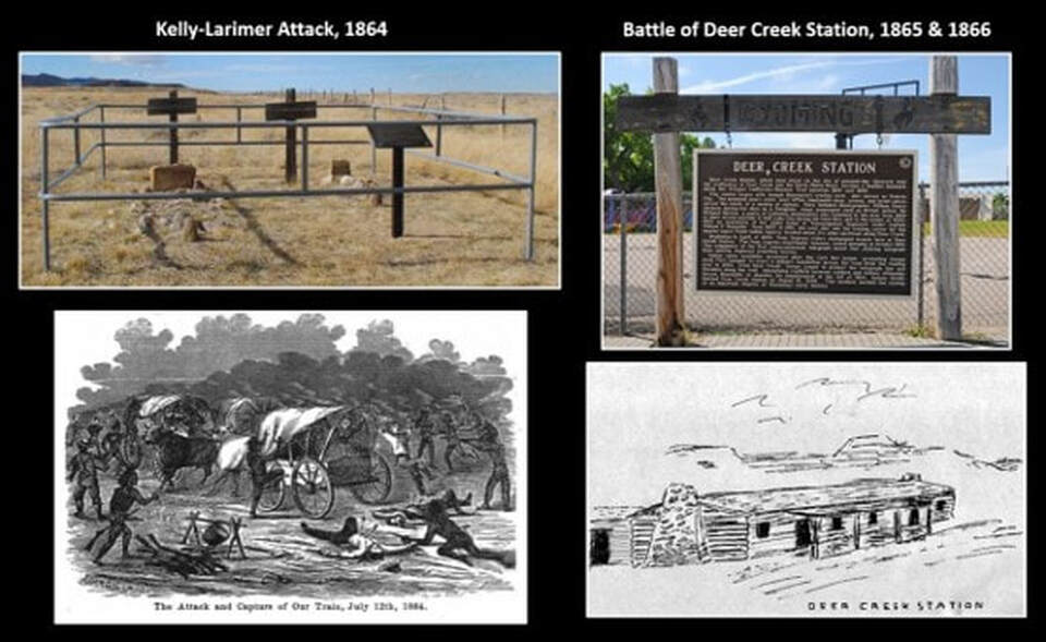 Pictures of Kelly-Larimer wagon attack and Deer Creek Station, Converse County, Wyoming