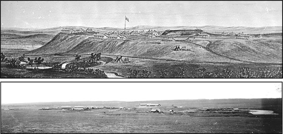 Sketch and picture of Fort Fetterman, Converse County, Wyoming