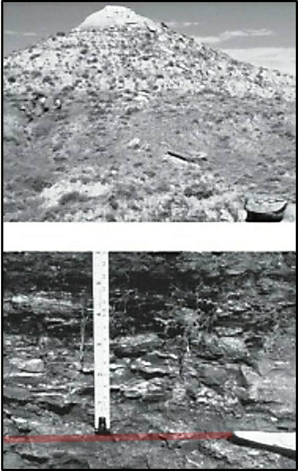 Pictures of Dogie Creek Cretaceous-Tertiary boundary outcrops, Wyoming