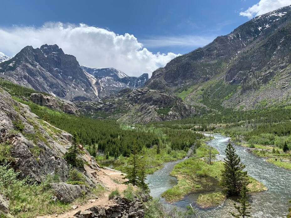 Picture of East Rosebud Creek and Trail, Beartooth Mountains, Carbon County, Montana