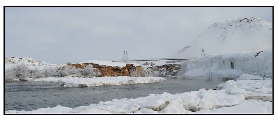 Picture of Hot Springs State Park in winter, Hot Springs County, Wyoming