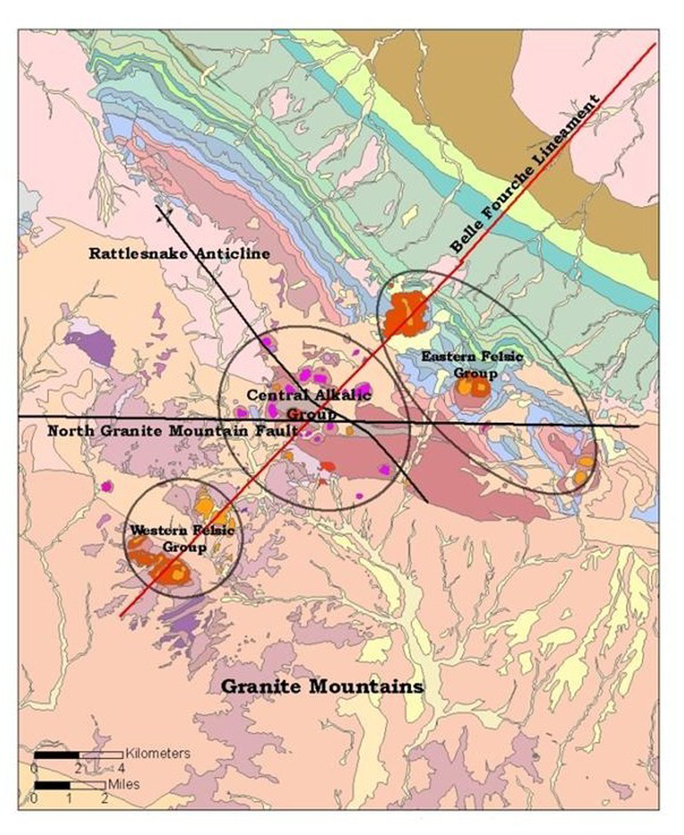 Geologic map of Rattlesnake Hills, Natrona County, Wyoming