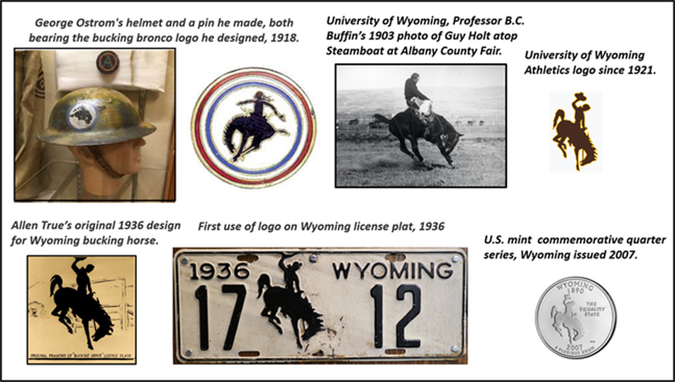 Historic images of Wyoming Bucking Horse and Rider