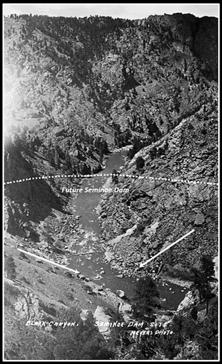 Picture of Black Canyon at future Seminoe Dam site (1935), Wyoming