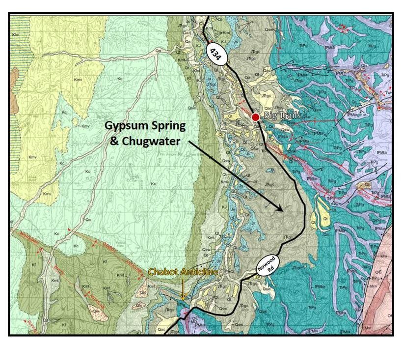Geologic map southeast Bighorn Basin