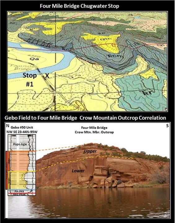 Picture Chugwater Formation & geologic map south of Thermopolis, Hot Springs County, Wyoming
