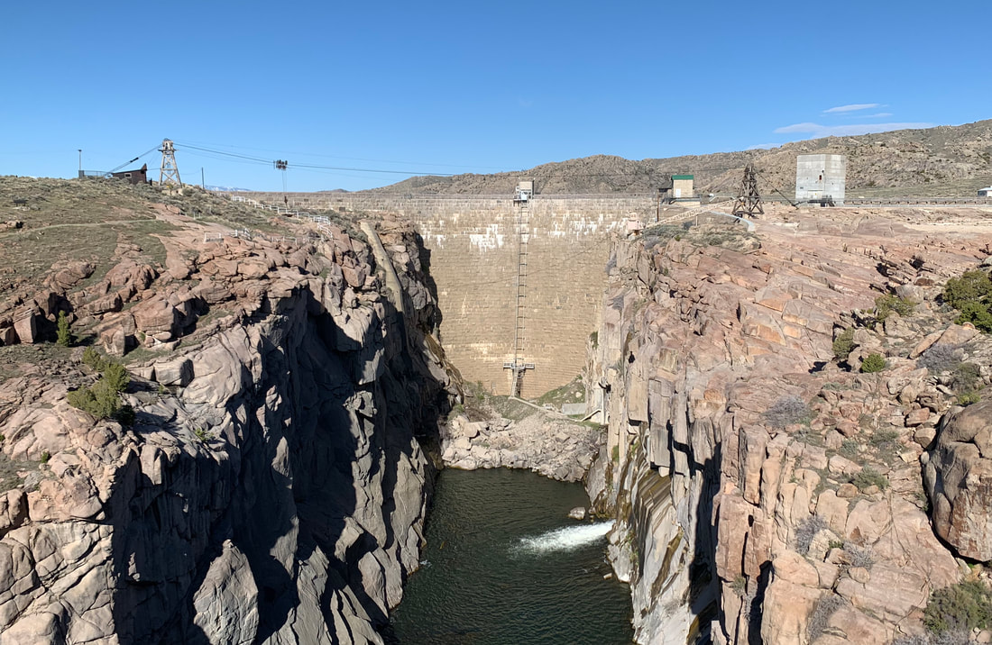 Picture of Pathfinder Dam and North Platte River, Natrona County, Wyoming