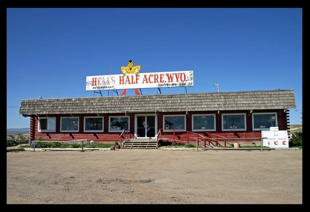 Picture of restaurant at Hells Half Acre, circa 1990's, Natrona County, Wyoming