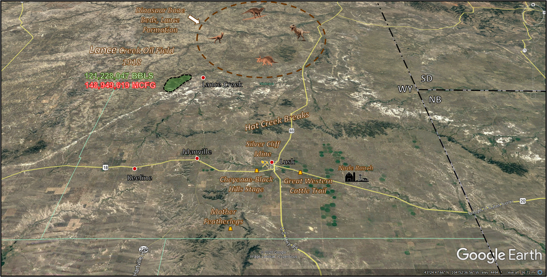 Google Earth view of Lusk area, Wyoming