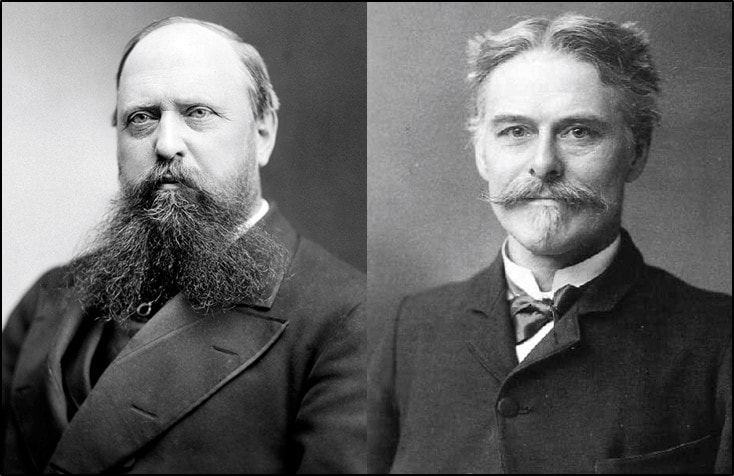 Pictures of paleontologists Othniel Charles Marsh and Edward Drinker Cope