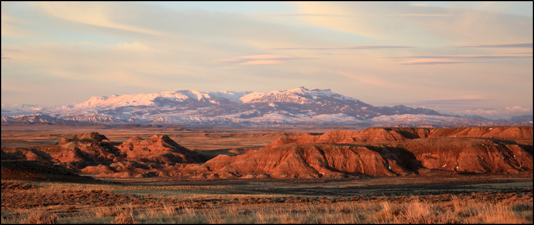 Picture of McCullough Peaks badlands and Carter Mountain, Park County, Wyoming