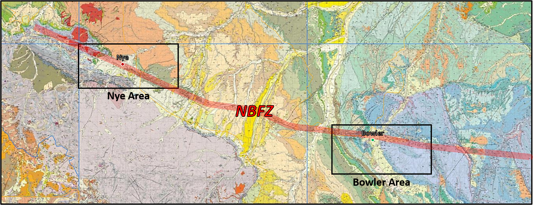 Geologic map of Nye-Bowler Fault Zone, Southern Montana
