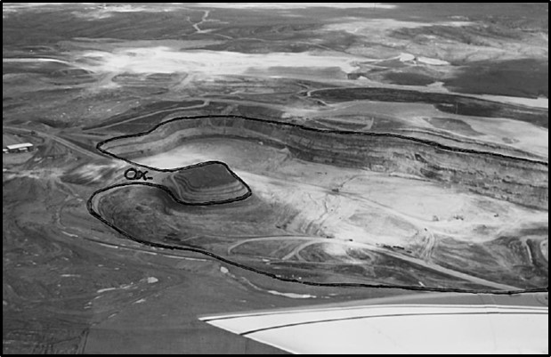 Picture of Highland open pit uranium mine, Powder River Basin, Wyoming