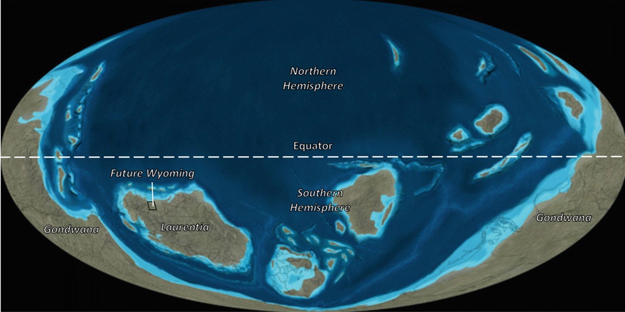 Paleogeographic map of Cambrian Period