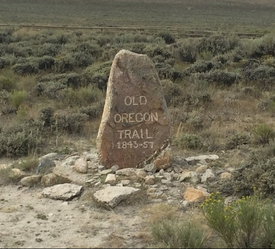 Picture of Oregon Trail marker at summit of South Pass, Wyoming