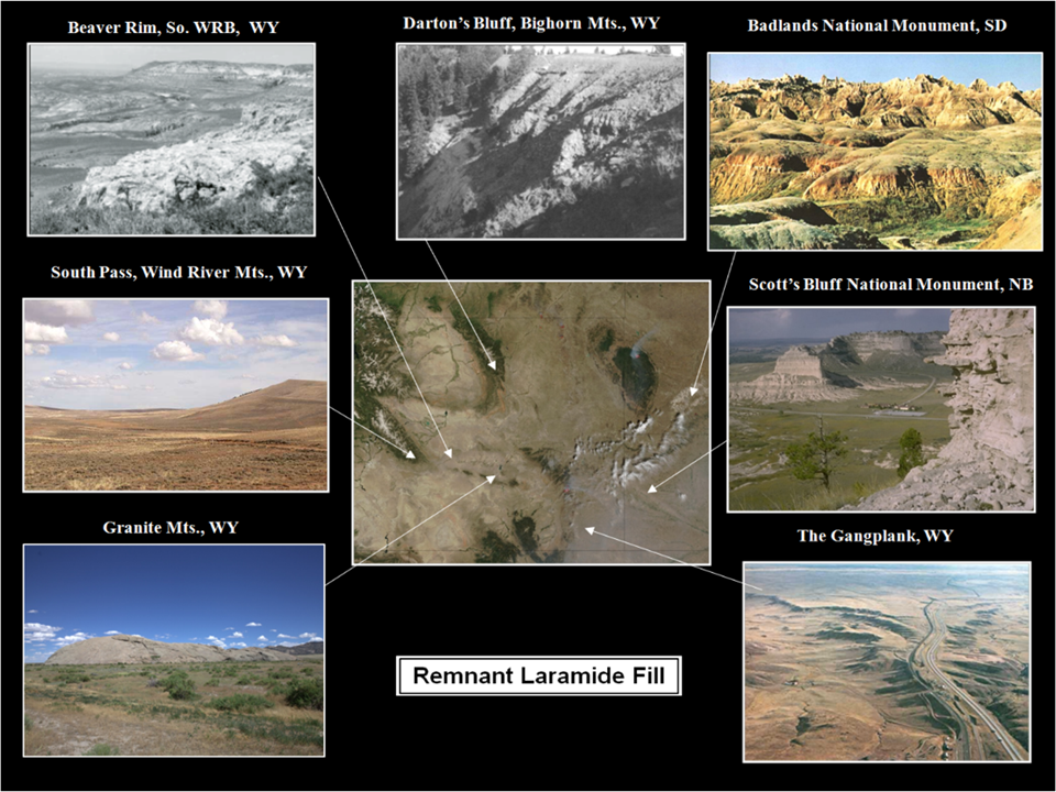 Pictures Remnant Laramide Orogeny Fill, Wyoming and Nebraska