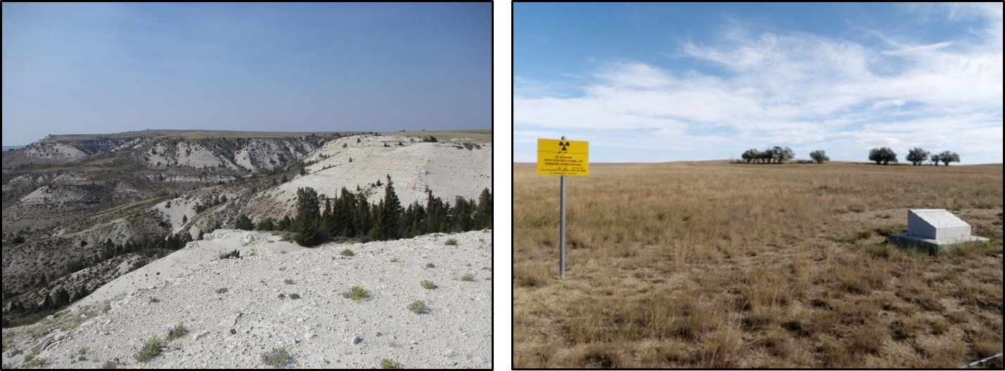 Pictures of Bates Hole Escarpment and reclaimed uranium mining site, Shirley Basin, Wyoming