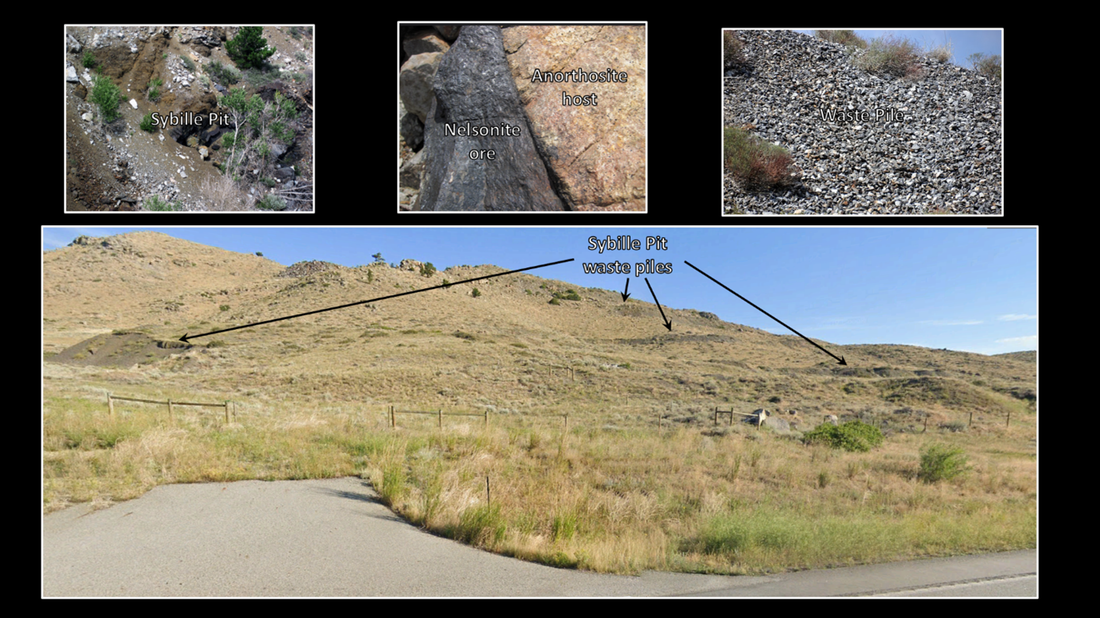 Pictures of Sybille Pit mine & waste piles, Albany County, Wyoming