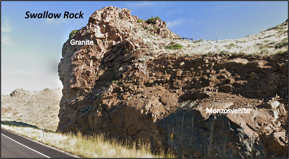 Swallow Rock in Sybille Canyon along WY 34, Albany County, WY